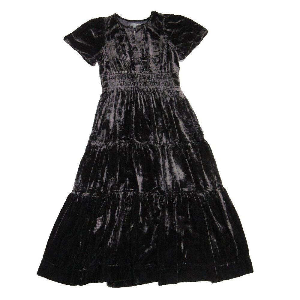 NWT by Anthropologie The Somerset Maxi in Dark Gray Velvet Edition Dress 2X - Picture 3 of 5